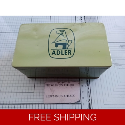 Adler parts tin tool box pale green title=